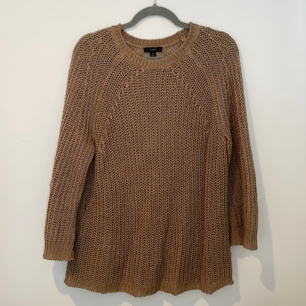 J. Crew Relaxed Fit Linen Sweater - Walnut